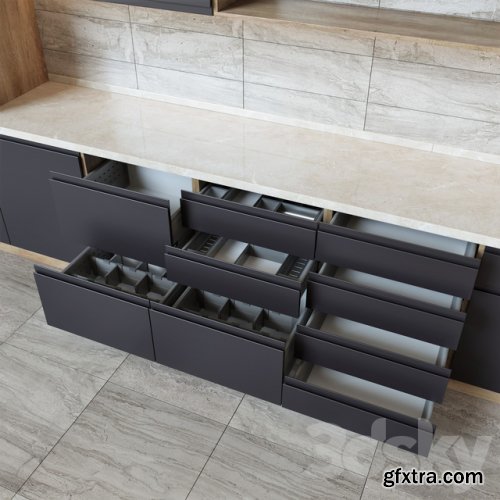 Kitchen units with accessories Blum