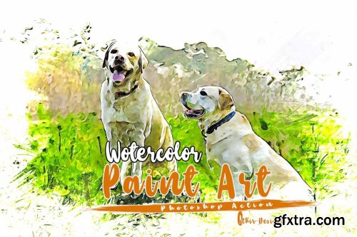 CreativeMarket - Watercolor Paint Art Photoshop Action 6794756