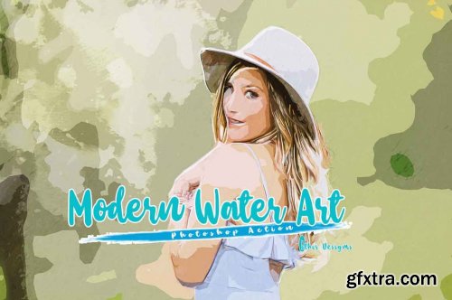 CreativeMarket - Modern Water Art Photoshop Action 6793566