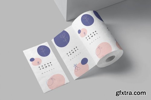 CreativeMarket - Kitchen Tissue Paper Roll Mockups 6843975