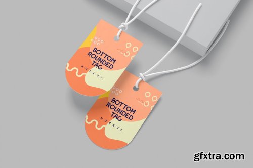 CreativeMarket - Side Oval Shape Tag Mockups 6865438