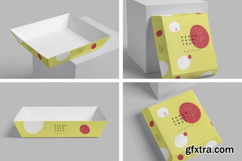 CreativeMarket - Paper Food Tray Mockups 6859951