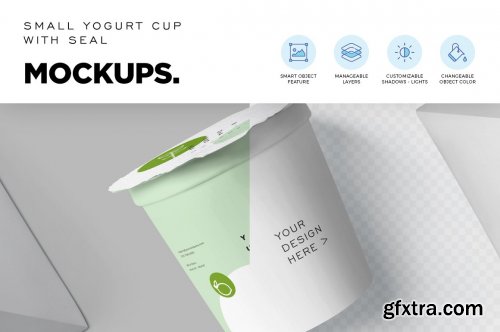 CreativeMarket - Yogurt Cup Mockups 6849615 