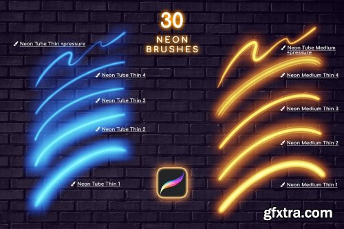 Neon Procreate Brushes