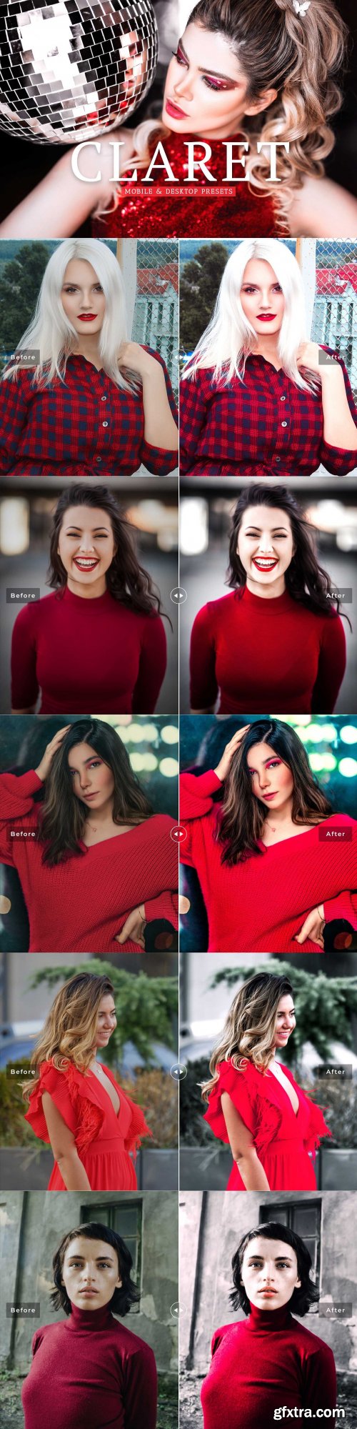 CreativeMarket - Claret Pro Lightroom Presets 6896667