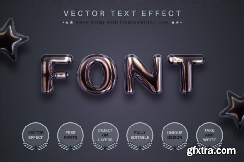 CreativeMarket - Dark Chrome - Editable Text Effect, Font Style 6811253  