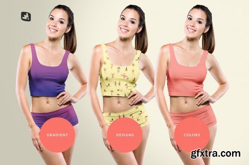 CreativeMarket - Female Short Workout Outfit Mockup 5340481