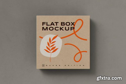 CreativeMarket - Flat Square Box MockUp 6890843