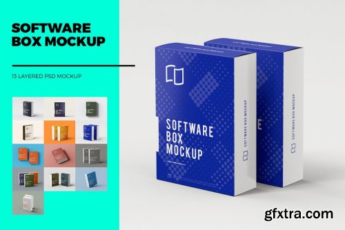 CreativeMarket - Software Box MockUp 6238624