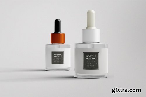 Amber Glass Dropper Bottle Mockups