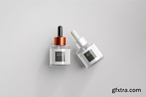 Amber Glass Dropper Bottle Mockups