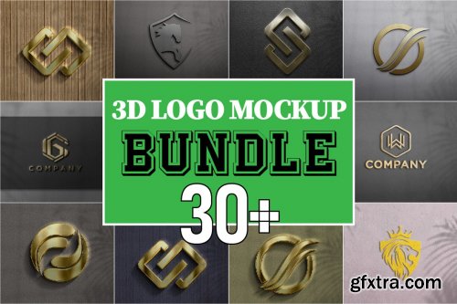 CreativeMarket - Luxury 3d LOGO Mockup Bundle v.03 6903406