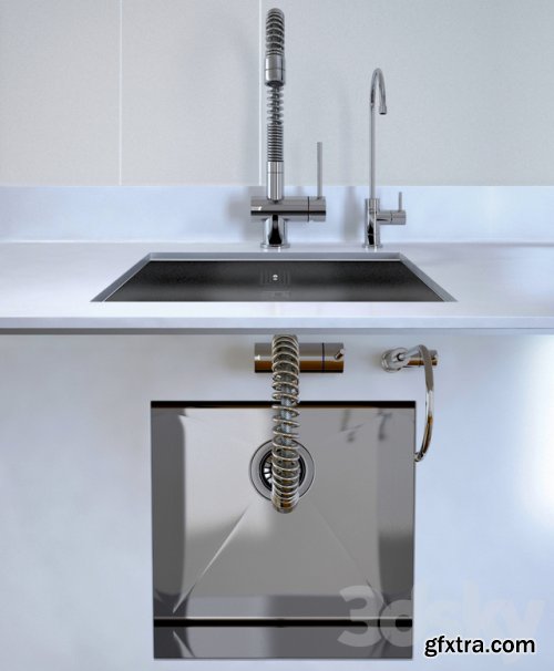 Kitchen sink and faucet Smeg