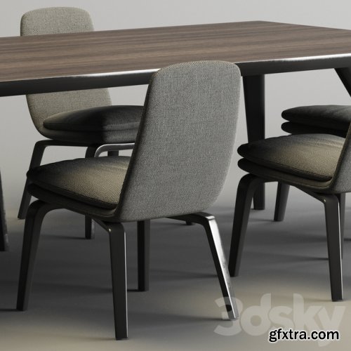 Minotti Set - Evans Table and York Chair