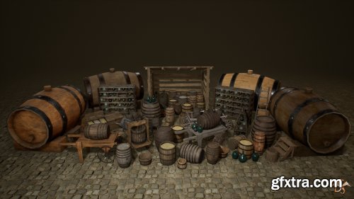 Unreal Engine – Medieval Props: Cellar