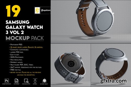 CreativeMarket - Samsung Galaxy Watch 3 Mockup 6911450