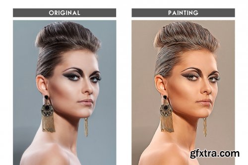 CreativeMarket - Premium Oil Paint Photoshop Action 6627873