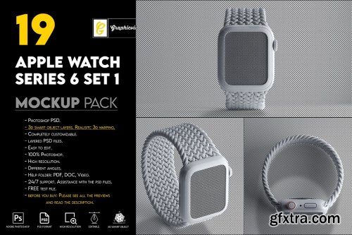 CreativeMarket - Apple Watch Series 6 mockup set 1 6864101