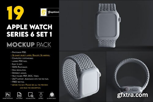 CreativeMarket - Apple Watch Series 6 mockup set 1 6864101