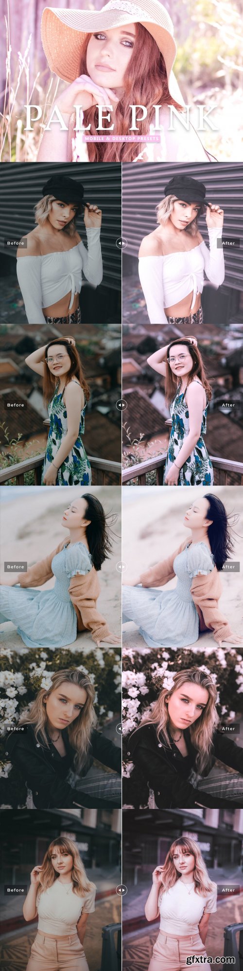 CreativeMarket - Pale Pink Pro Lightroom Presets 6915536