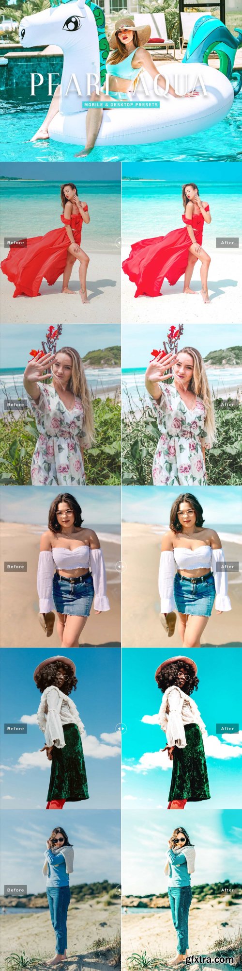 CreativeMarket - Pearl Aqua Pro Lightroom Presets 6915627