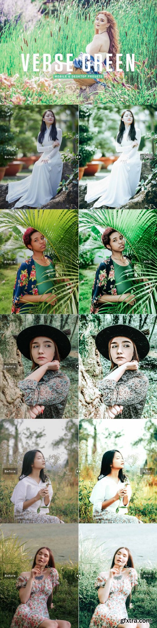 CreativeMarket - Verse Green Pro Lightroom Presets 6916720