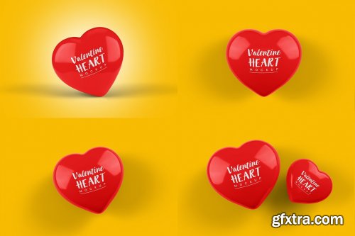 CreativeMarket - Valentine Heart Mockup - 9 views 5856772