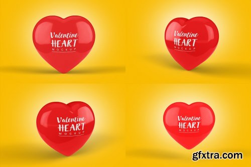 CreativeMarket - Valentine Heart Mockup - 9 views 5856772