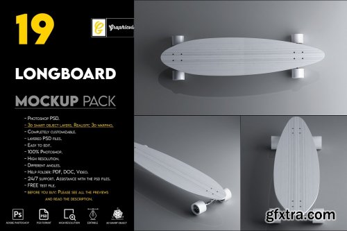 CreativeMarket - Longboard Mockup 6865771