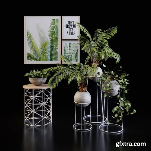 3D Green set - Plants set 107