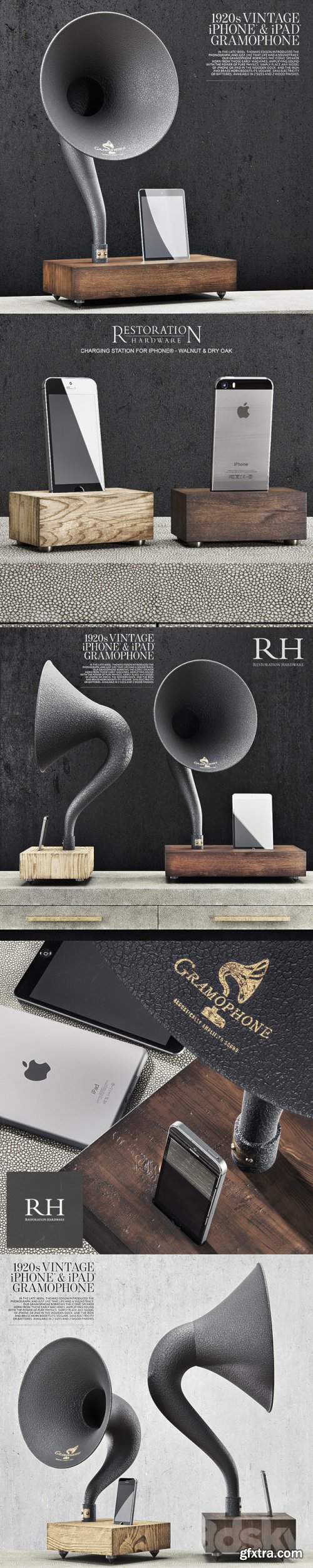 Restoration Hardware - Gramophone Set