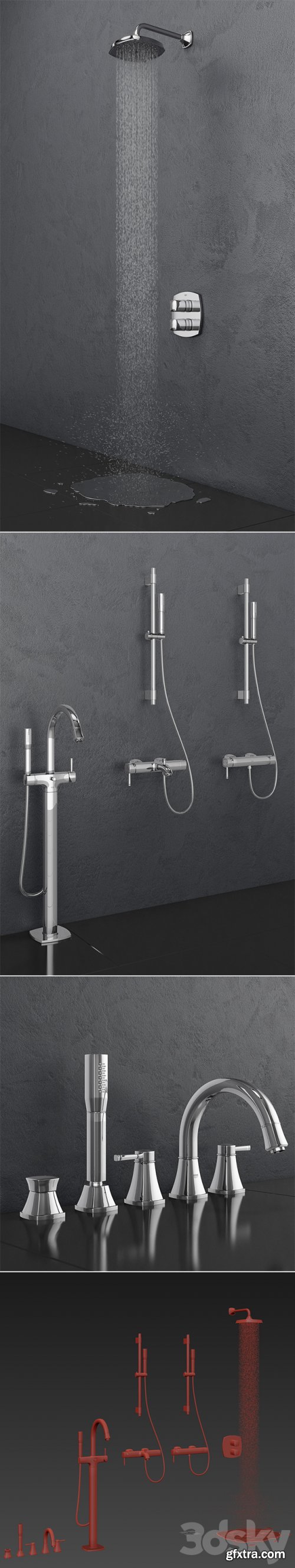 Grohe bath and shower faucets Grandera set 