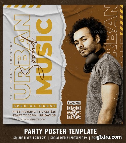 GraphicRiver - Urban Club Party Flyer 34624440