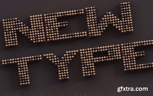 Metallic Grid - 3D Lettering