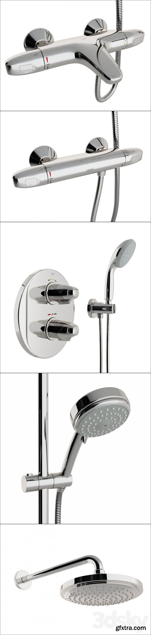 Grohe Grohtherm 1000 Thermostat set