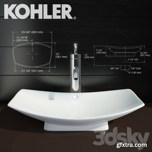 Kohler Leaf sink and faucet + Kohler Purist