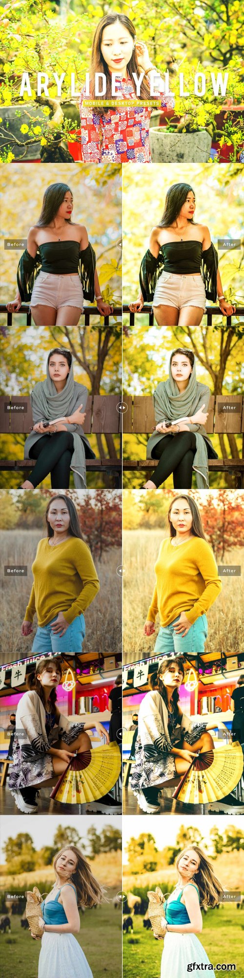 CreativeMarket - Arylide Yellow Pro Lightroom Presets 6926766