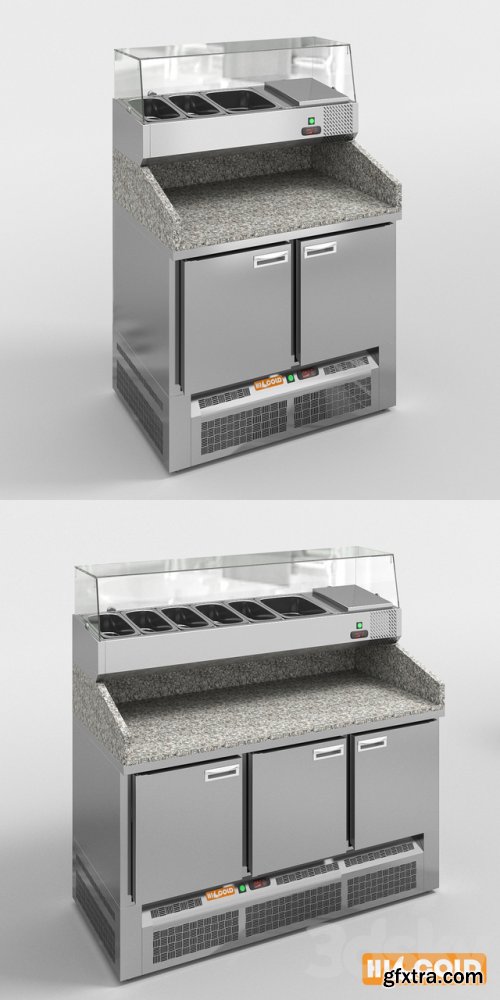 HiCold desks, refrigerated pizzeria