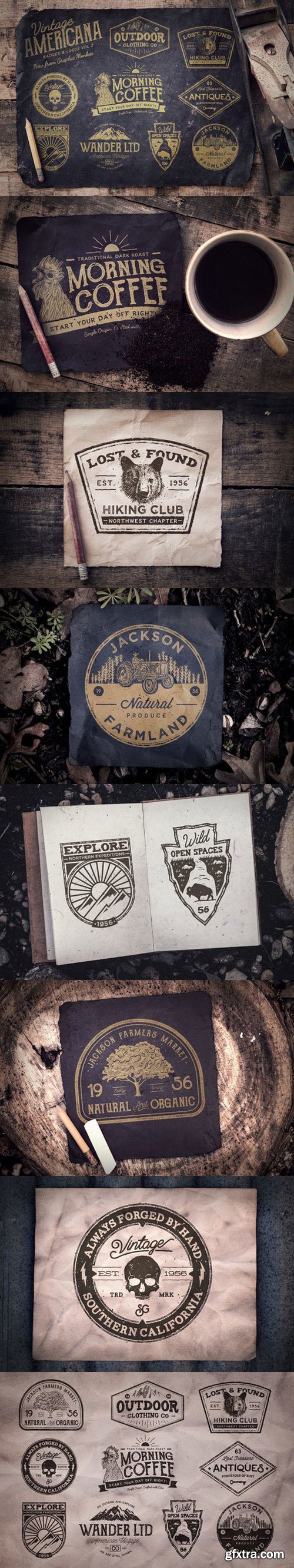 Vintage Americana Badges and Logos 2