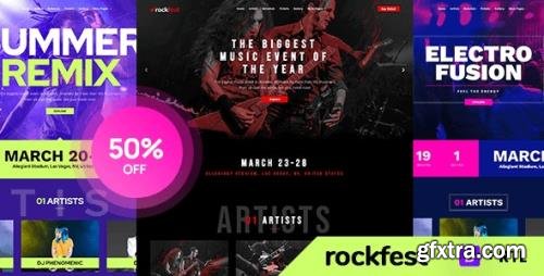 ThemeForest - Rockfest v1.0 - Music Festival Event, DJ Concert and Night Club Website Template - 35656124