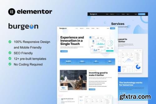 ThemeForest - Burgeon v1.0.0 - Tech Startup Business Elementor Template Kit - 35910150