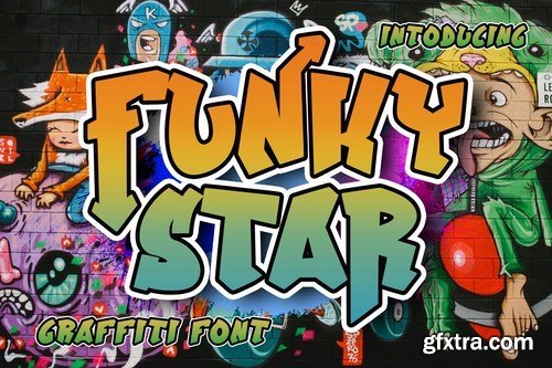 Funky Star - Graffiti Font