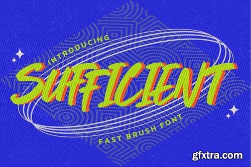 SUFFICIENT - Fast Brush Font