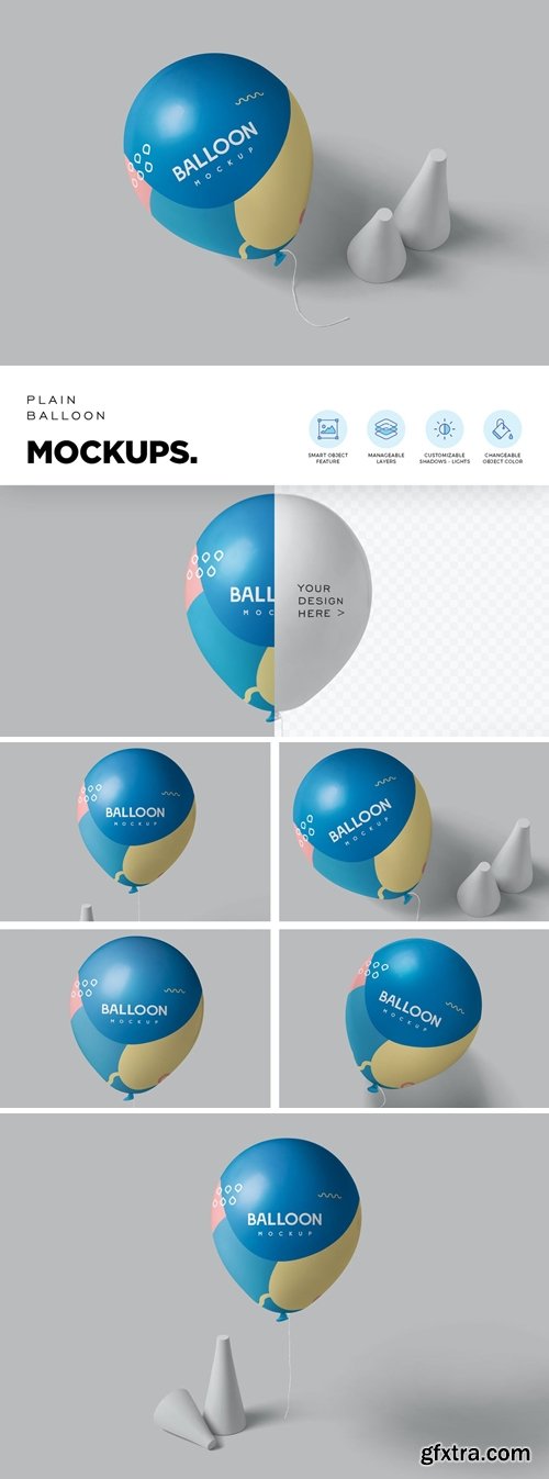 Floating Balloon Mockups