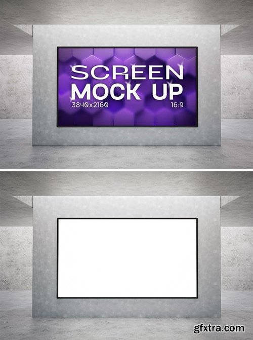 Blank Advertising Billboard or Screen Mock Up