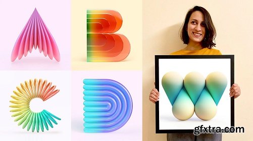 Create Bold 3D Letterforms with Adobe Dimension