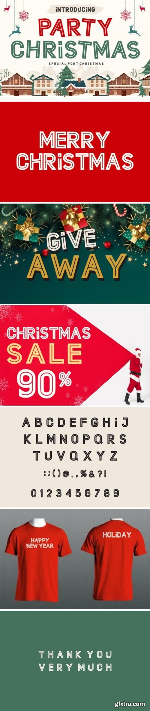 Party Christmas Font