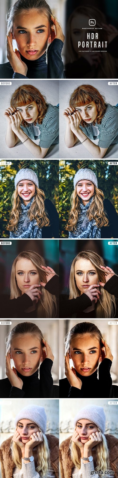 Graphicriver - HDR Portrait Photoshop Action 35586915