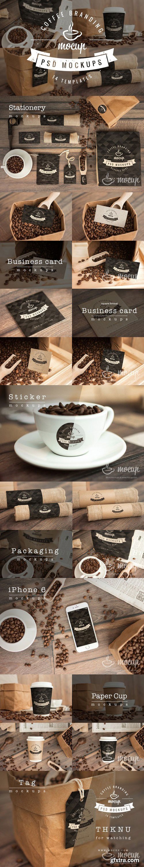 14 PSD Coffee Branding Mockups