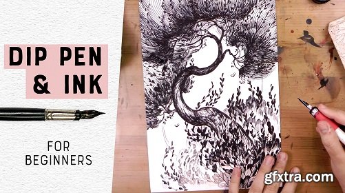 Drawing with Dip Pens for Beginners: Fundamentals of Imaginative Illustrations in Ink